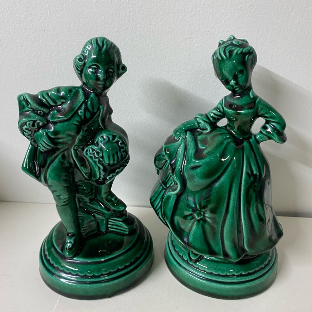 Vintage Holland Mold Victorian couple dancing man and lady